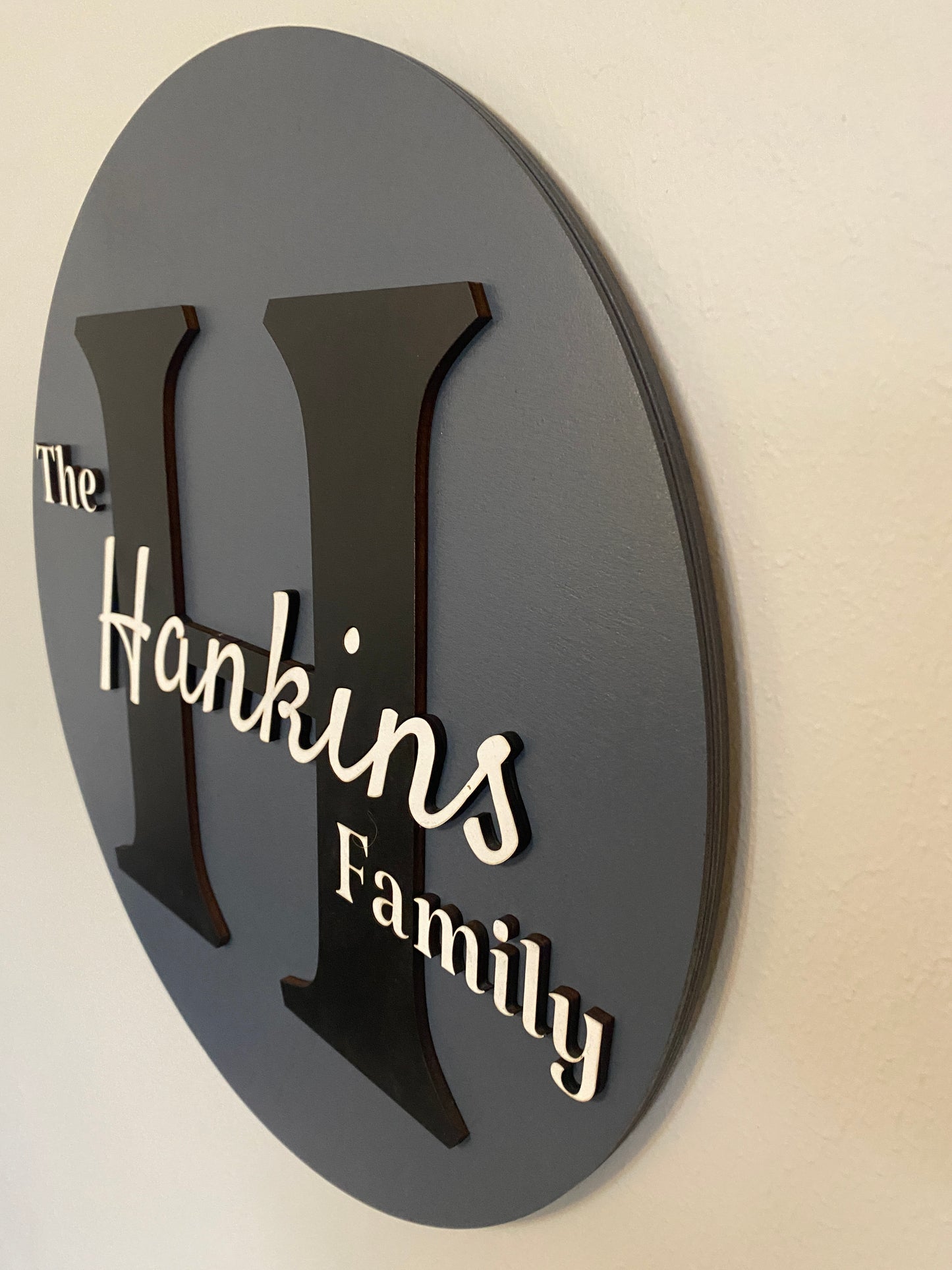 Family Name Sign Last Name Cut Out 18" Wood