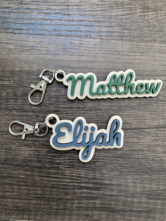 Kids Name Backpack Tag or Personalized Keychain