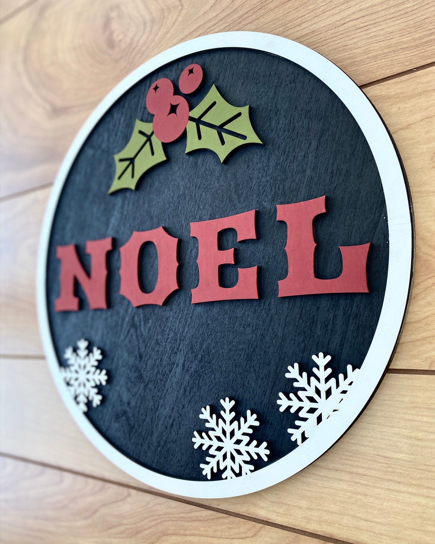 Wooden Christmas Sign Wall Decor Noel 14"