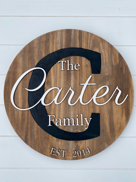Personalized Wooden Name Sign – Custom Wall Decor 18"