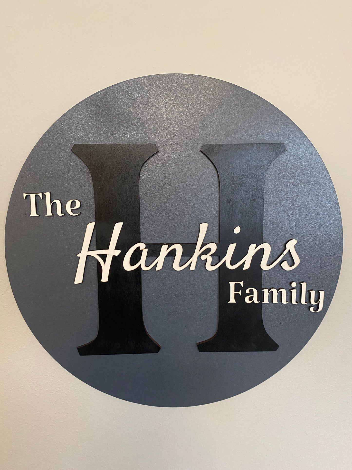 Family Name Sign Last Name Cut Out 18" Wood