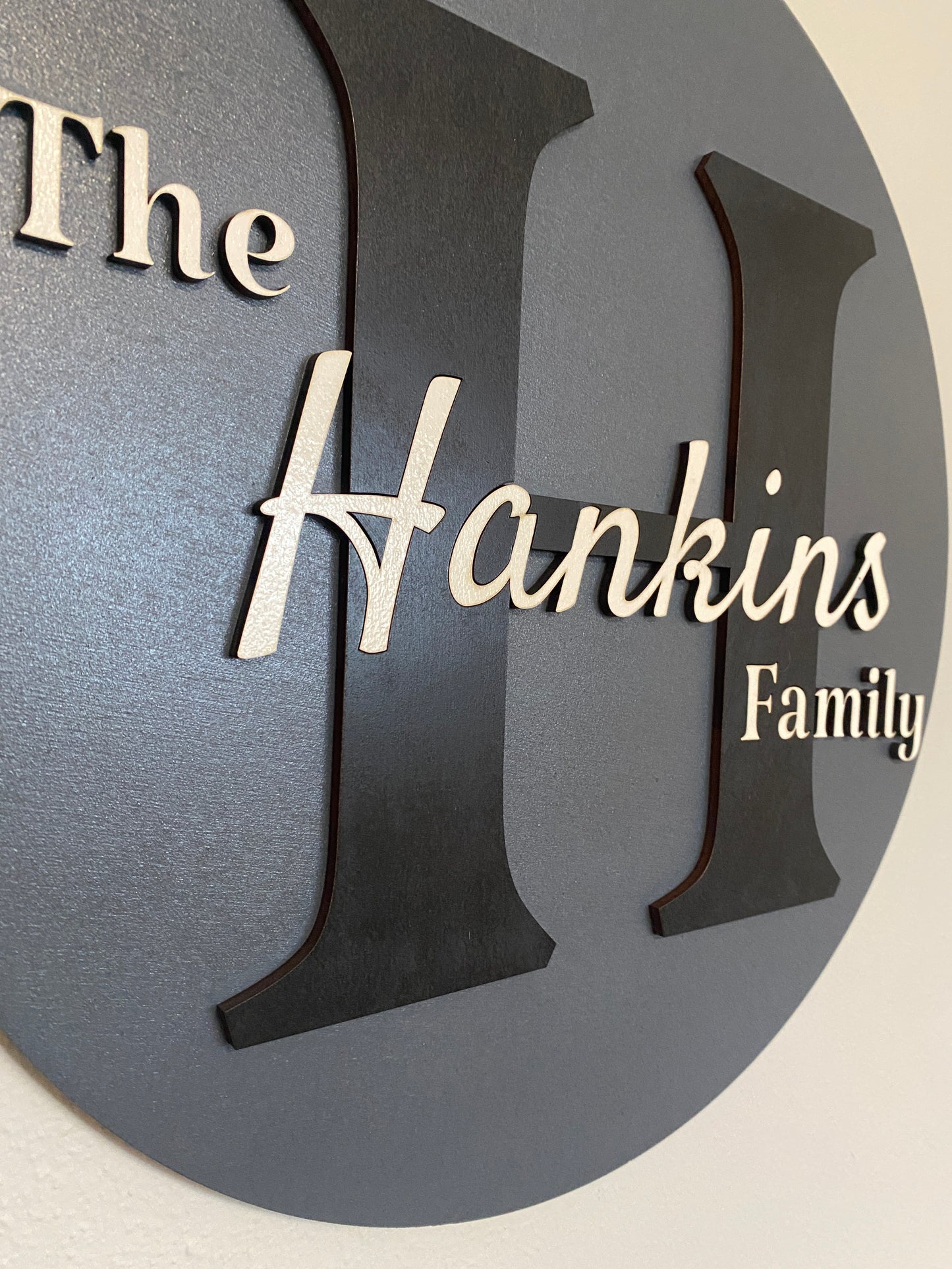 Family Name Sign Last Name Cut Out 18" Wood