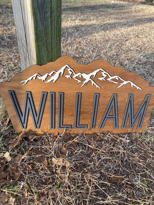 Name Cutout Wood Sign for Kids Room or Event