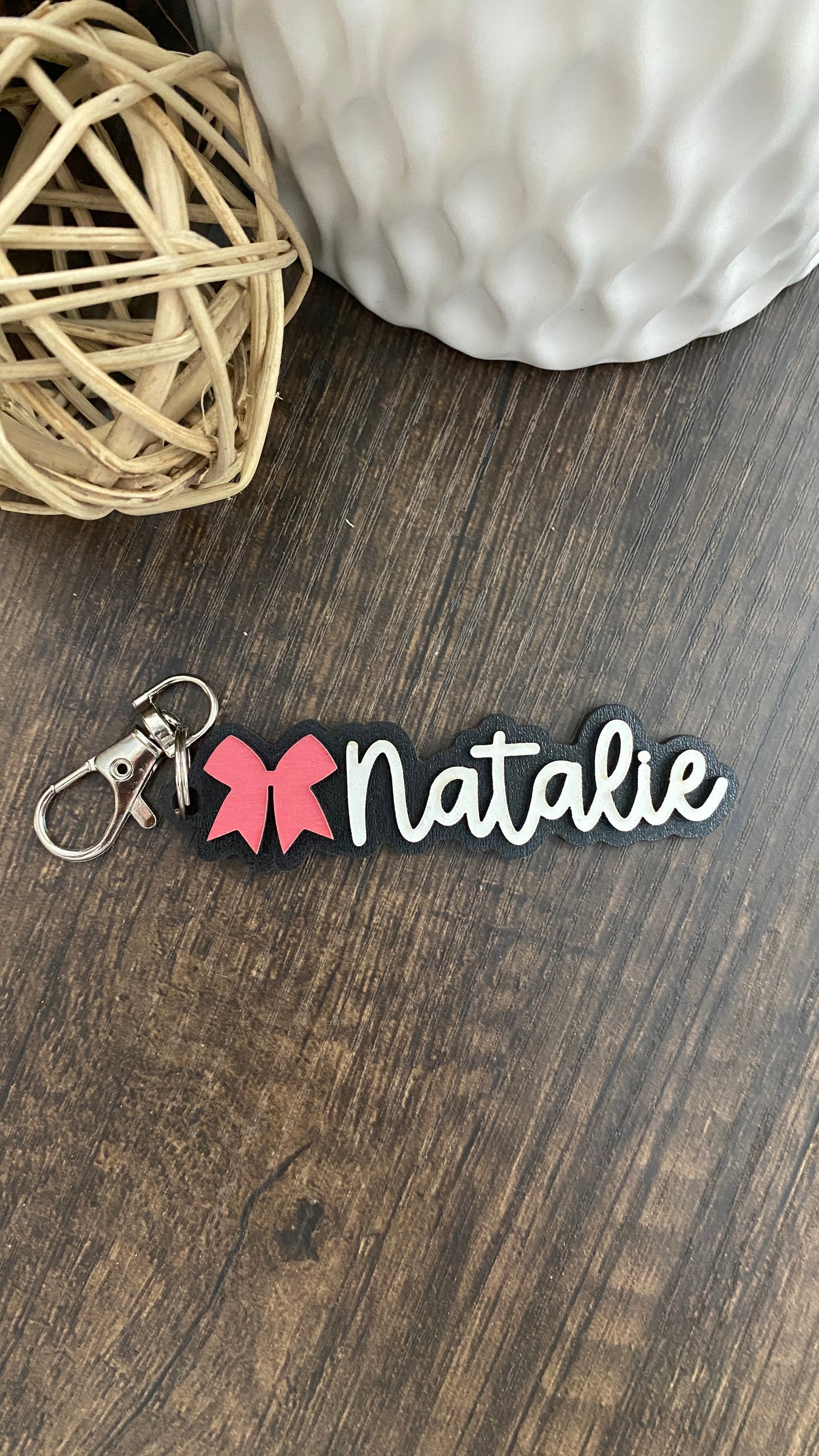 Custom Name Keychain for Athlete | Basketball | Volleyball | Cheer Bag Tag