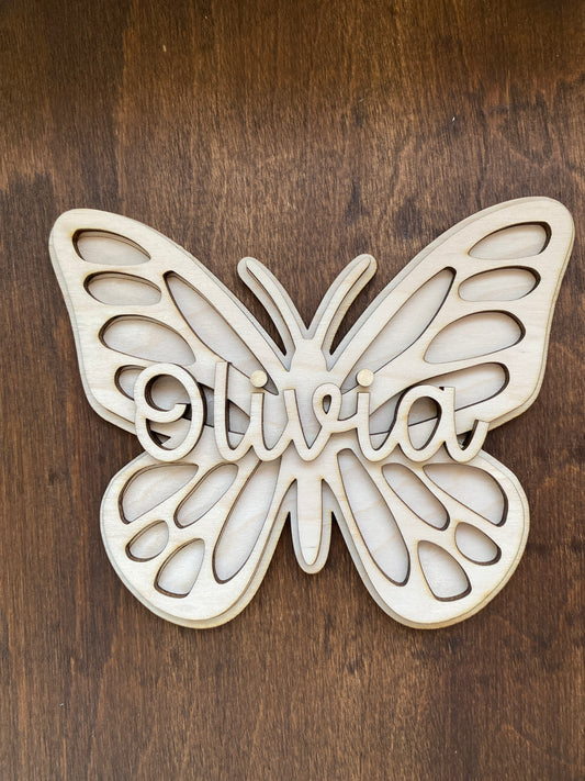 DIY Custom Name Sign | Paint Your Own Personalized Sign | Unfinished Laser Cut Name Sign