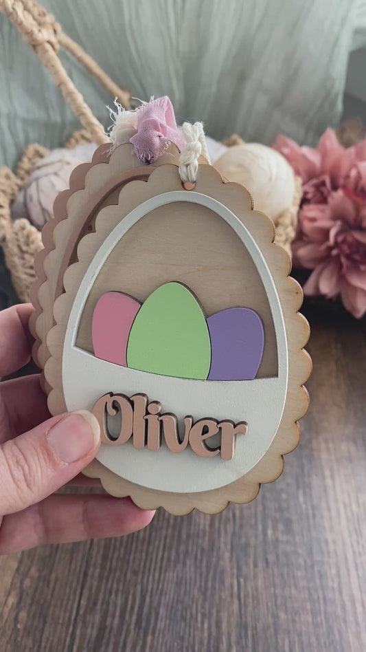 Easter Basket Tag | Personalized Easter Gift Tag | Kids Name Easter Tag